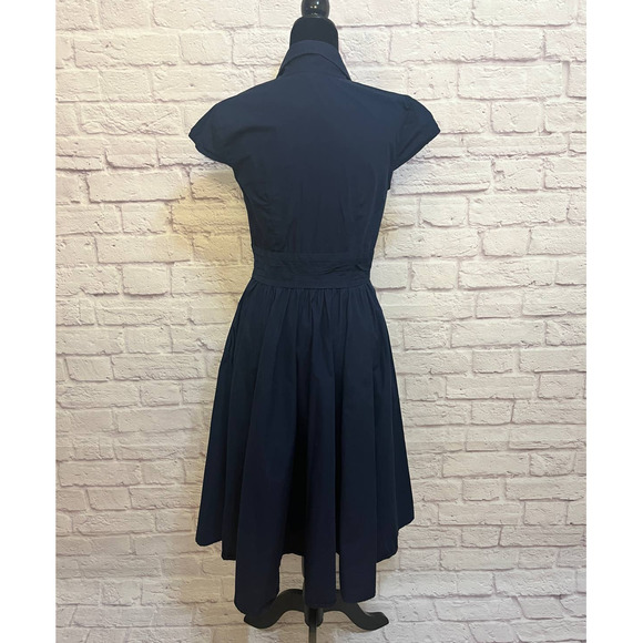 Eshakti Navy, Short Sleeve Custom Dress Size S. Fit & Flare Styling. - Picture 2 of 9